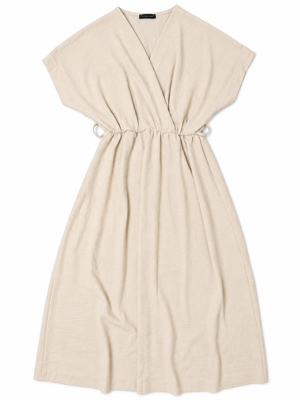 Light Beige Wrap Style Midi Dress Size Medium